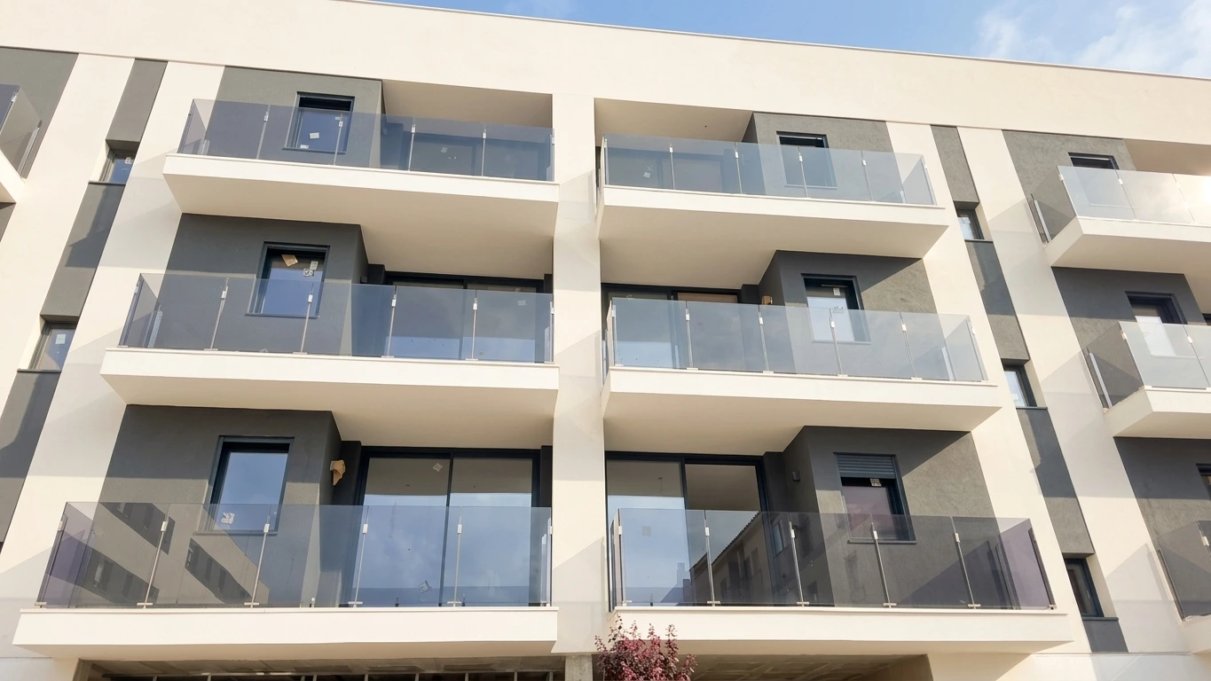 Instalación de barandillas exteriores en promoción residencial